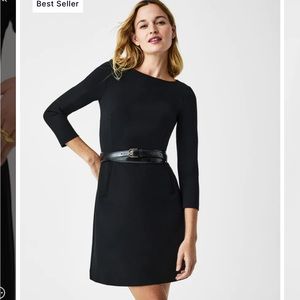 The Perfect A-line 3/4 Sleeve Dress in Classic Black